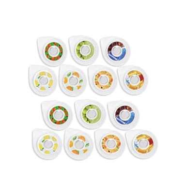 Gourde Sport, avec Lot de 7 capsules aromatiques pour bouteille d'eau, Pods parfumés pour eau aromatique 0 sucre, Sans BPA, bouteille d'eau étanche, pour gym,course à pied.Camping et randonné (14pod)