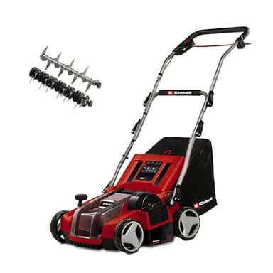 Einhell Scarificateur-aérateur sans fil GE-SA 36/35 Li-Solo Power X-Change (36 V, moteur sans charbon, rouleau de scarification 35 cm) Livré sans batterie ni chargeur