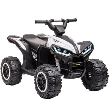 Garvee Quad Électrique Enfant 12V, Voiture Électrique pour Enfants avec LED Et Musique, 2 Vitesses 3-6 km/h, Klaxon, ATV pour Enfants 3+ Ans 83x 53x 56 cm