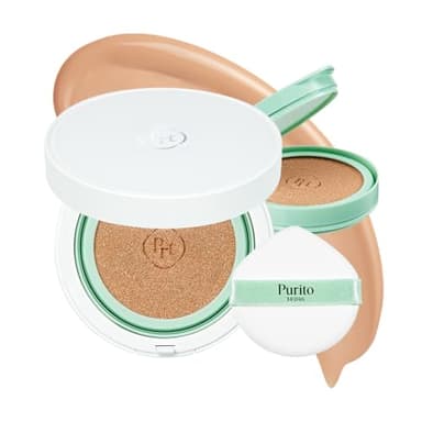 PURITO SEOUL Wonder Releaf Centella BB Cushion #21 Light Beige, Fond de teint, Centella coréenne, Maquillage longue durée, Couverture impeccable, K-Beauty, 15 g, 0,52 fl.oz