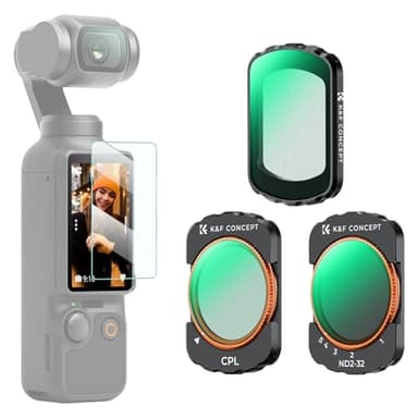 K&F Concept Filtre CPL Black-Mist 1/4 ND2-32 Magnétique Compatible avec DJI OSMO Pocket 3 et Film de Protection Polarisant Diffusion ND Variable Nano-revêtements Étanche Anti des Rayures Léger HD