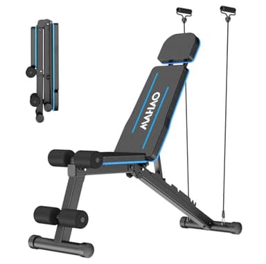 MAHAO Banc de Musculation Pliable, Banc Musculation Complet Inclinable Réglable, Banc inclinable pour Exercice Gymnastique à Domicile/Bureau,230Kg capacité de poids