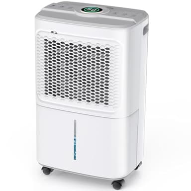 Crecolife Déshumidificateur électrique 12 l 190 W, économe en énergie pour 20 m², avec affichage numérique et panneau de contrôle tactile, 3 modes, 2 options de vidange, minuterie 24 h