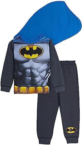BATMAN Pyjama Fantaisie pour Enfant avec Cape, déguisement pour Enfants - 3-4 Ans