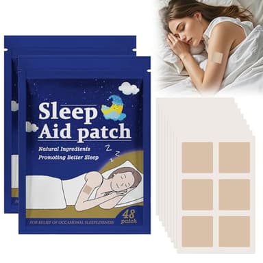 Ledeak Patchs de Sommeil Profond pour Adultes, Lot de 96 Autocollants Patchs Naturels pour Dormir, Natural Deep Sleep Patch, Améliorer la Qualité du Sommeil, Réduction de la Fatigue et du Stress