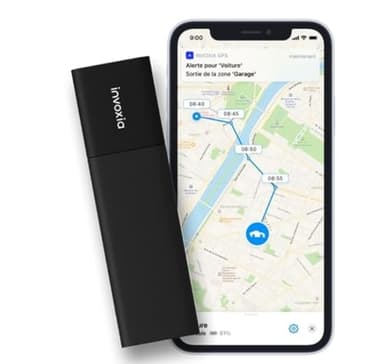 Invoxia Tracker GPS Classic Édition 2026 - Étanche, Précision GPS Améliorée, USB-C - Abonnement Réseau Inclus 1 an - Localisation en Direct, Alertes Antivol & Mouvement - Voitures, Motos, Vélos