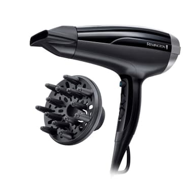 Remington Sèche-cheveux Ionique [Puissance, Brillance, Antistatique] Pro Air-Shine (Léger, 2300W, Céramique Tourmaline, Séchage rapide, Anti-frisottis, 3 températures/2 vitesses, 2 accessoires) D5215