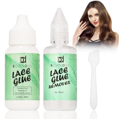 Colle Perruque Invisible Imperméable, Lace Wig Glue, Dissolvant de Colle pour Perruques, 2PCS