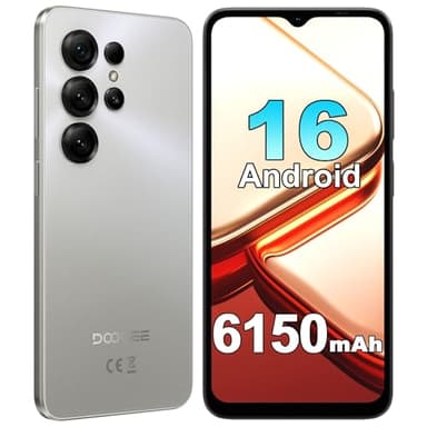 DOOGEE Note 56X Smartphone Android 16 Débloqué, 8,45 mm Ultra Mince et Léger, 24Go+64Go, 6,56" Écran IPS 90Hz, Téléphone Portable 4G, Caméra 8MP+5MP, Batterie 6150mAh, Double SIM, 3,5mm, GPS Gris