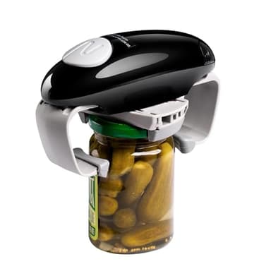 YUET Ouvre-bocal Électrique Gadget de Cuisine Solide et Robuste pour Bocaux Scellés,Ouvre Boîte Automatique Portable Ouverture Mains Libres avec Moins d'Efforts Pour Ouvrir (Noir)