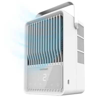 Cecotec - Climatiseur Portatif EnergySilence 500 DeskChill Smart - Capacité de 300 ml, Contrôle Tactile, 4 Vitesses, Oscillation à 75°, Minuterie et AutoOff, Éclairage LED