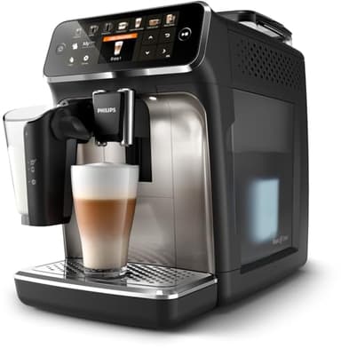 Philips Série 5400 Machine Expresso - Café à Grain - LatteGo Mousseur à Lait, 12 Spécialités de Café, Affichage Intuitif, 4 Profils Utilisateur, Chrome (EP5447/90)
