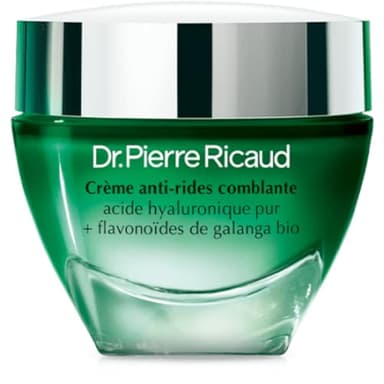 Dr Pierre Ricaud Crème Anti-Rides Comblante pour le Visage à l'Acide Hyaluronique & Galanga Bio - Soin Anti Âge pour Femme - Creme Anti Rides - 40ml