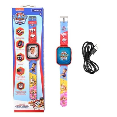 Lexibook, La Pat' Patrouille, Montre Appareil Photo Selfie, Écran Tactile HD, Appareil Photo 720p, Lecteur MP3, Haut-Parleur intégré, Dictaphone, Podomètre, 5 Jeux, Rouge, DMW070PA