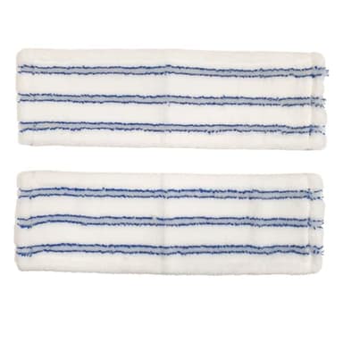 Les Nouveaux Textiles - Lot de 2 Housses Plates Microfibre Grattantes 44 x 14 cm - pour Balai Combiné - Ultra Absorbantes - Tous Types de Sols - Lavables en Machine