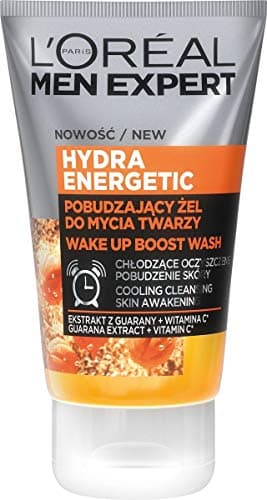L'Oréal Paris Men Expert Hydra Energetic Gel nettoyant pour le visage avec effet rafraîchissant et stimulant la peau, 100 ml