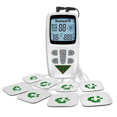 TESMED Fit Électrostimulateur musculaire pour EMS, TENS, Massage (3 en 1), 22 programmes dont 6 personnalisables, parfait pour soulager les douleurs et stimuler les Abdominaux, Fesses, Pectoraux