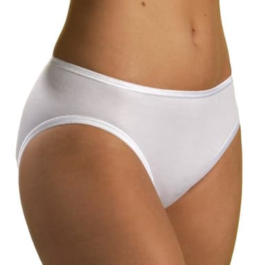 HERMKO 1031 Lot de 5 Slip Femme en 100% Coton Biologique, Culotte Made in EU, Couleur:Blanc, Taille:42/44 (M)