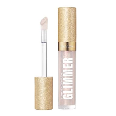 Revlon Super Lustrous Glimmer Gloss – Gloss repulpant lèvres hydratant, lip gloss brillant, maquillage pour les lèvres, 001 Diamond Drama, 3,8 ml