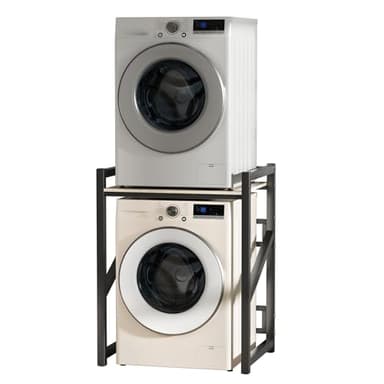 Étagère empilable robuste pour lave-linge, 99,1 cm de haut, étagères à linge réglables, peu encombrantes, rangement empilable pour appartements et chambres à coucher, lave-linge et sèche-linge