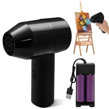 Sèche-cheveux à séchage rapide avec chargeur USB, Sèche-cheveux pour coloration, Sèche-cheveux à séchage rapide pour peintures aquarelle, Sèche-cheveux aux couleurs vives, Sèche-cheveux silencieux et