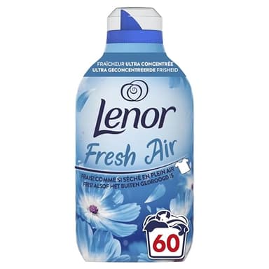 Lenor Air Frais, Adoucissant Linge, 60 Lavages, Fraîcheur Matinale, Formule Ultra Concentrée, Pour Un Vent De Fraîcheur Et De Propreté Lavage Après Lavage