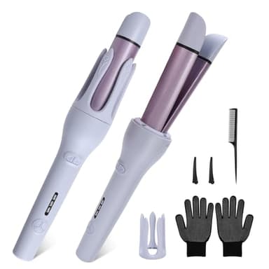 AraSyleon 32mm Boucleur à Cheveux Automatique, 2-en-1 Boucleur Automatique + Lisseur Cheveux, Revêtement Céramique, 3 Tem (160°C-200°C), Chauffage PTC et Coiffure Longue Durée