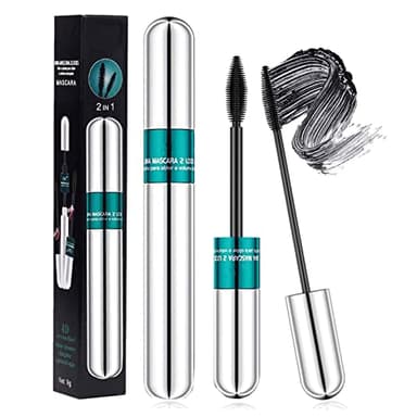 Mascara Fibre de Soie 4D Volume Imperméable Noir - Allongement de Cils Extra Long, Naturellement Maquillage des Yeux Ne Fleurit Pas (8g)
