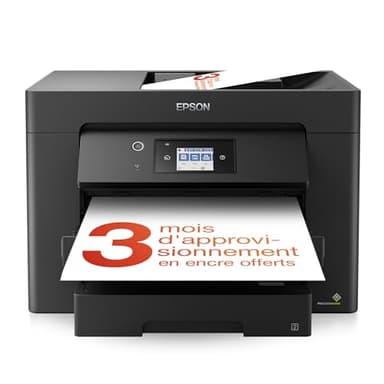EPSON WorkForce WF-7830DTW | Imprimante A3 4-en-1 - Impression recto-verso, Numérisation, Copie, Fax - WiFi Direct, Ethernet, PrecisionCore, 25ppm Noir/12ppm Couleur, Encres individuelles, Mobile