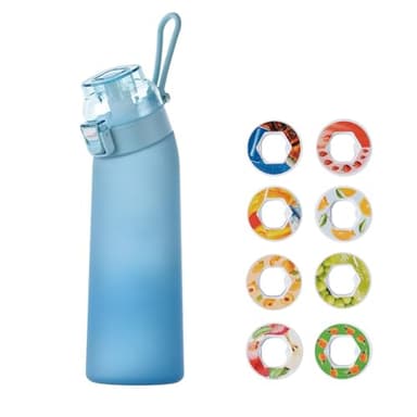 Générique Air Gourde Bouteille 700 ml sans BPA | 8 capsules pods différentes saveurs fruitées | Eau 0 sucre Bouchon anti-fuite et paille pour adulte enfant up | Gym, sport, ecole, exterieur (2)