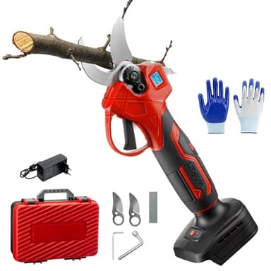 Sans Batterie, Secateur Electrique Sans Fil pour Makita, Diamètre de Coupe de 15-30 mm Coupe Branche, Ciseaux Electrique, Outillage de Jardin, Les Arbres Fruitiers et le Vignoble (Rouge)
