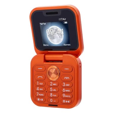 Luocute Téléphone à Clapet débloqué, Téléphone Portable GSM Double SIM Double Veille avec 4.0, Prise 3,5 Mm, Gros Boutons, Haut-Parleur, MP3 FM, Numérotation à Une Touche, Appareil (Orange)
