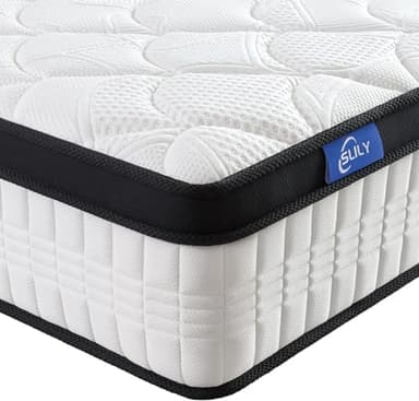 slily Matelas 180x200, Épaisseur 26cm Matelas avec Ressorts Ensachés en Mousse à Mémoire de Forme Haute Densité, H4 Dureté Moyenne, Respirantt Soutien 7 Zones, Certifié Oeko-Tex