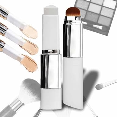 Stick De Fond De Teint Changeant De Couleur Avec Pinceau, CrèMe Hydratante LéGèRe Et Couvrante Avec Brosse, Stick Fond De Teint à Effet Changeant, BâTon CrèMe Adapté à Tous Les Types De Peau (Naturel)