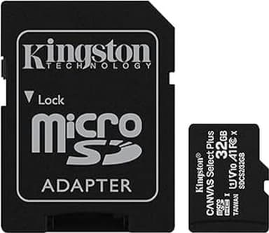 Kingston Canvas Select Plus Carte MIcro SD SDCS2/32GB Class 10 + Adaptateur inclus