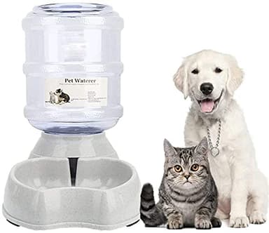 Freenfitmall Distributeur d'eau pour animal de compagnie, gamelle d'eau automatique, grande fontaine à eau automatique pour chat et chien (1 pièce, bleu)
