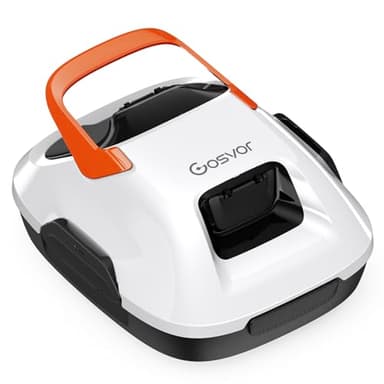 Gosvor Robot de piscine - Batterie automatique avec double moteur - Jusqu'à 90 minutes d'autonomie - Facile à utiliser - Léger - 3,4 kg - Aspirateur de piscine sans fil - Idéal pour les piscines
