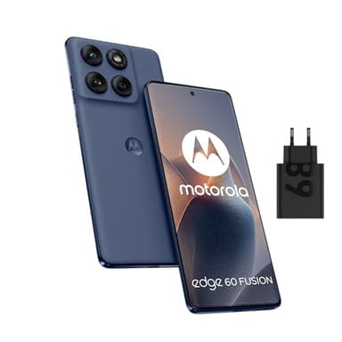 Motorola Edge 60 Fusion Smartphone Débloqué 8 Go + 256 Go Slipstrem (Gris), Écran OLED Incurvé 6,67’’ Super HD 120Hz, Triple Capteur 50 MP IA, Moto AI Assistant, Coque + Chargeur 68W Inclus