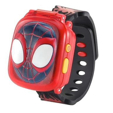 VTech - La Montre-Jeu Interactive de Spin - Montre Enfant Spidey avec Écran Animé, Bracelet Réglable, 9 Cadrans, 4 Jeux Éducatifs - Jouet Marvel - Cadeau Enfant de 3 Ans à 7 Ans - Contenu en Français