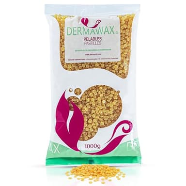 Dermawax Cire Chaude Pelable au Miel 1kg – Sans Bande pour Épilation Maillot, Aisselles, Visage & Jambes – Perles Professionnelles Made in Italy Peaux Sensibles