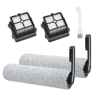Accessoires pour Tineco Floor One S5/S5 Pro/S5 Pro 2/S5 Extreme Dual Pièces de Rechange pour Aspirateur Eau et Poussière Lot de 5 Accessoires-2 Rouleaux de Brosse,2 Filtres de Rechange