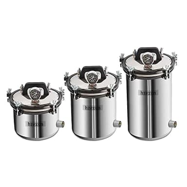 hzexun Autoclave en acier inoxydable stérilisateur à vapeur autoclave électrique de dispositif de stérilisateur de vapeur pour l'équipement médical dentaire (8L)