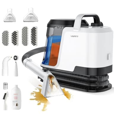 Uwant Y100 Steam Nettoyeur Vapeur 3-en-1 Shampouineuse 18KPA, 1750W, Nettoyage Vapeur 100°C, à l'Eau Chaude 65°C, à l'Eau Froide, Auto-nettoyage, 7 Accessoires Pro, Détergent, Gar. 2 ans.