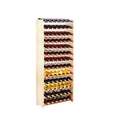 Casier à bouteilles/Étagère à vin OPTIPLUS modèle 5, en bois non traité, pour 91 bouteilles - H 172,4 x L 72 x P 26,5 cm