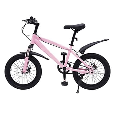 Cutycaty Vélo VTT 18" pour garçons et filles - Hauteur : 1,25 à 1,4 m - Pompe à pneus (rose)