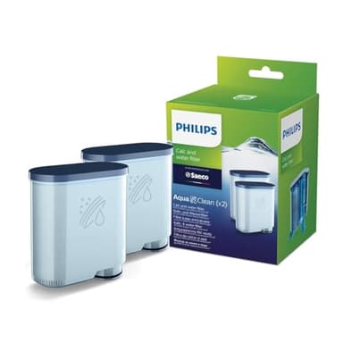 Philips Filtre à Eau Anti-Calcaire AquaClean pour Machine Expresso - Pour un Café de Qualité et un Arôme Intense - Lot de 2 (CA6903/22)