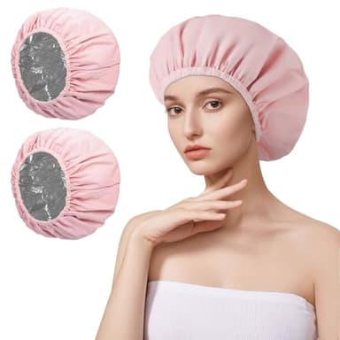 AOGOE Bonnet Coiffure Chauffant, 2PCS Bonnet Auto Chauffante Pour Soins Capillaires, bonnets chauffants pour soins en profondeur, Bonnet Chauffant pour Soins Capillaires Pour Salon De Coiffure De Spa