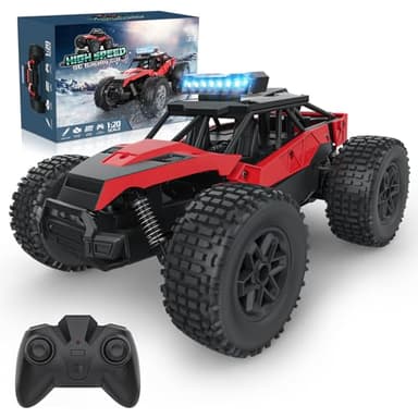 Voiture Télécommandée Tout Terrain, Monster Truck RC Offroad Car Radiocommandée Rapide 22 km/h 2.4GHz, Jouet Enfant Garçons 6 7 8 9 10 11 12 Ans Cadeau Noel Anniversaire Véhicules Téléguidée Jeux