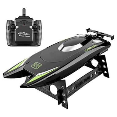 Bateaux RC pour Enfants Adultes 30KM / H Bateau de Course à Grande Vitesse 2 canaux 2.4G Bateaux télécommandés Radio pour Bateau de Course en Piscine