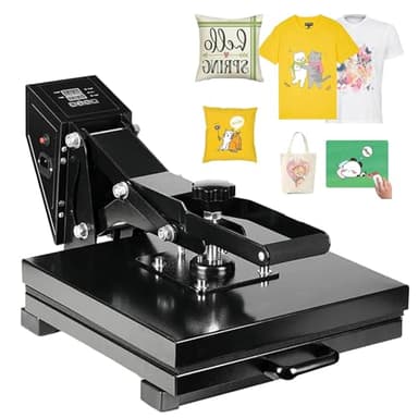 40x50 CM Presse à Chaud pour T-Shirt 2000W Machine de Presse de la Chaleur Sublimation Transfert de Textile Polyvalente pour T-Shirts/Coussin/Sac